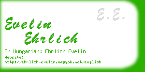 evelin ehrlich business card